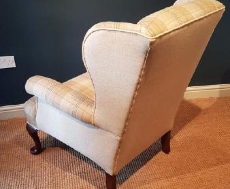 Superb Pair of Victorian Wing Back Chairs  - Image 7