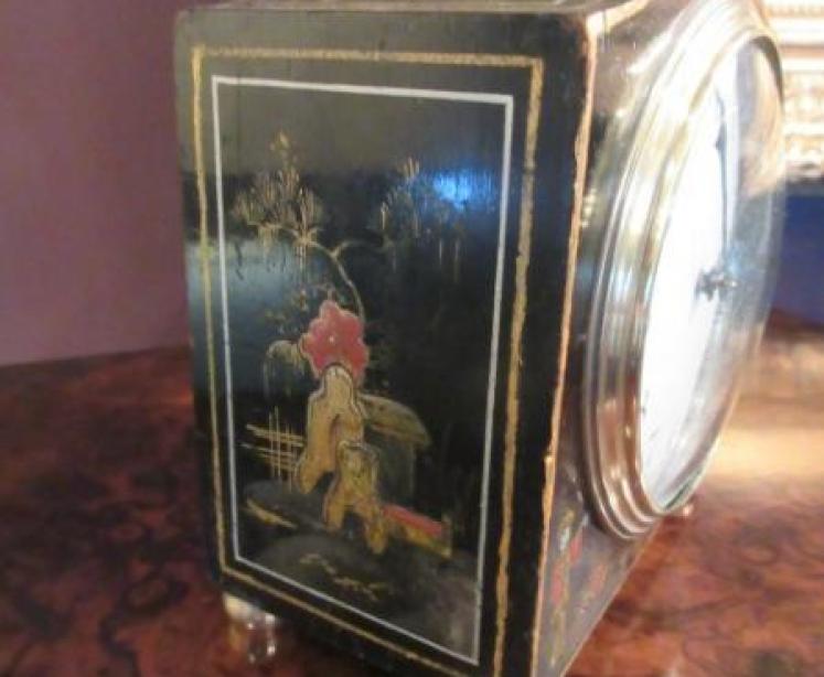 Small Antique Chinoiserie Mantel Clock - Image 7