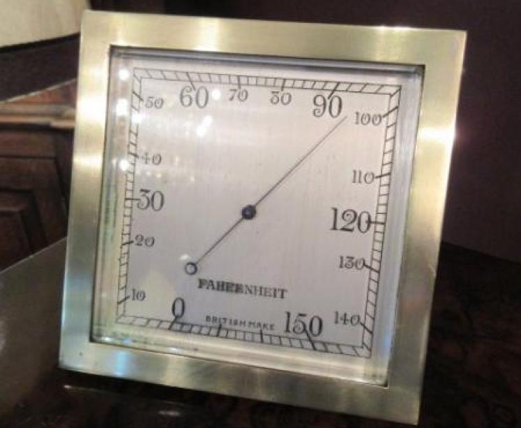 Matching Pair of Art Deco Barometer & Thermometer Stands - Image 3