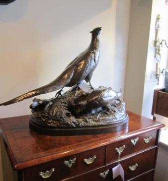 Fabulous Large 19th Century Pheasant Bronze