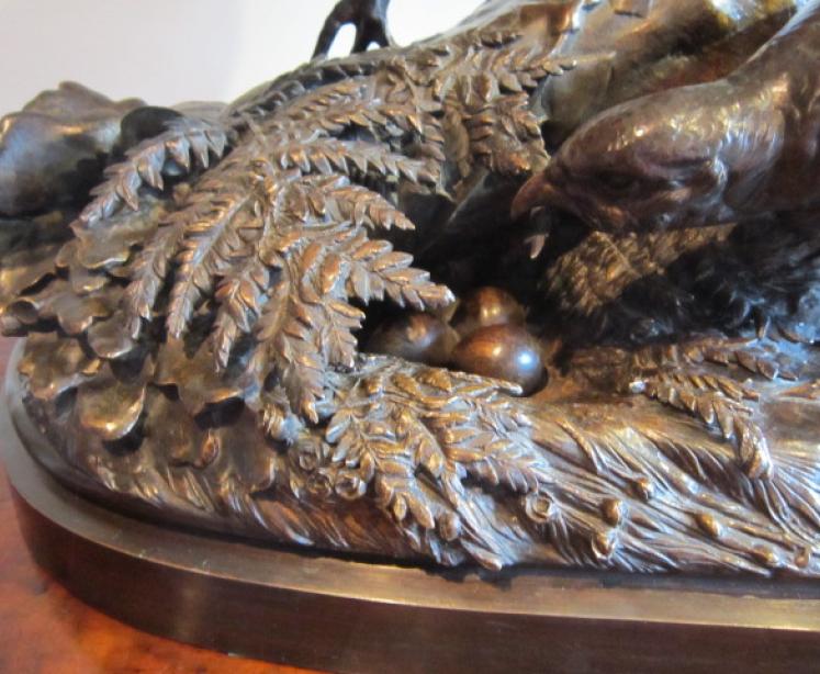 Fabulous Large 19th Century Pheasant Bronze - Image 3