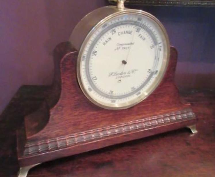 Late 19th Century Campaign Marine Barometer in Stand - Image 1