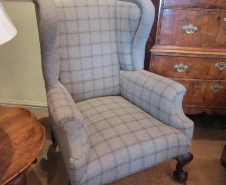Superb Mid Victorian Upholstered Wing Armchair - Image 1