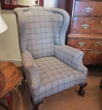 Superb Mid Victorian Upholstered Wing Armchair