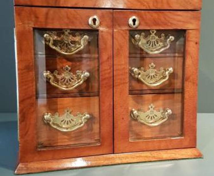 Victorian Figured Walnut Dome Top Jewellery Box - Image 2