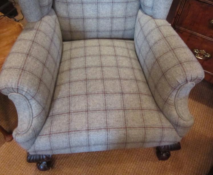 Superb Mid Victorian Upholstered Wing Armchair - Image 2