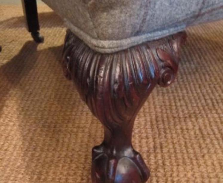 Superb Mid Victorian Upholstered Wing Armchair - Image 3