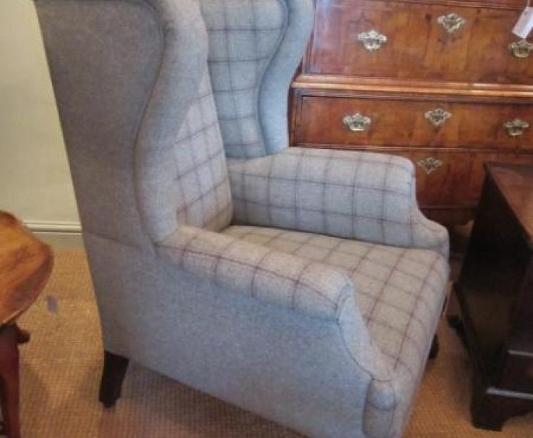 Superb Mid Victorian Upholstered Wing Armchair - Image 4