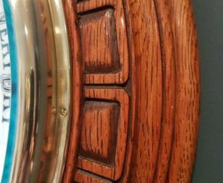 Superb Large Antique Carved Wheel Barometer - Image 4
