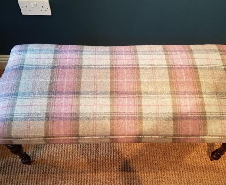 Early Victorian Rosewood Upholstered Double Stool - Image 2