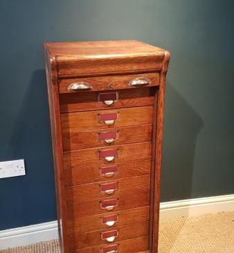 Late Victorian Globe Wernicke Oak Filling Cabinet