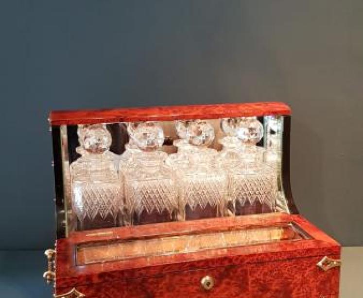 Superb Victorian Amboyna Tantalus Box - Image 7
