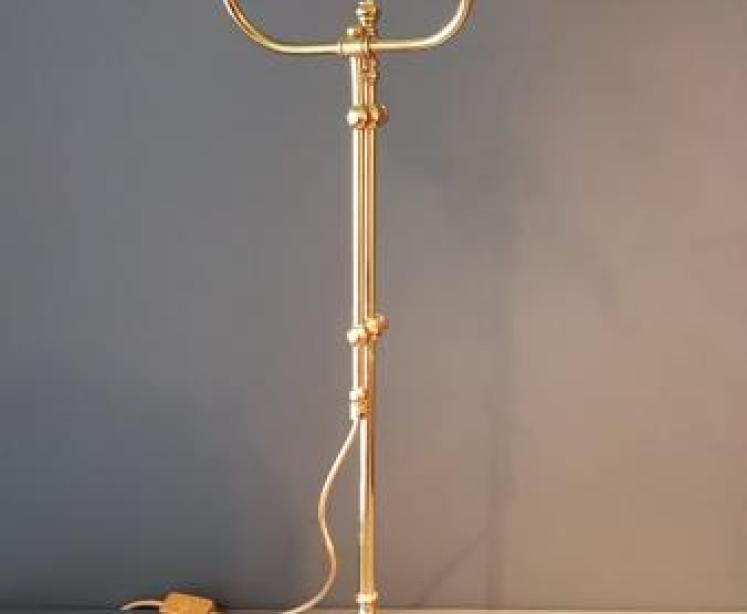 1930's Brass Rise and Fall Bankers Lamp - Image 3