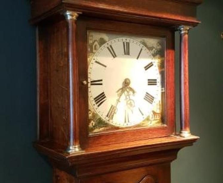 Small George III Oak Cottage Longcase Clock - Image 4