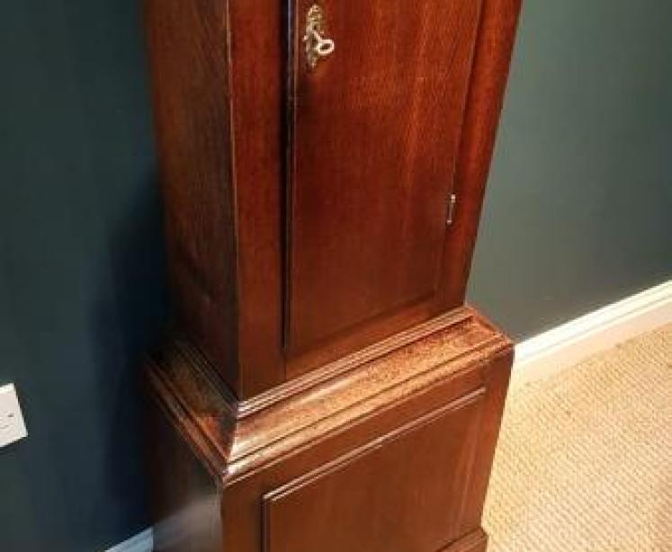Small George III Oak Cottage Longcase Clock - Image 5