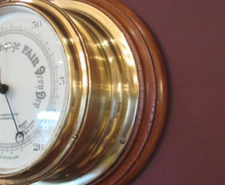 Antique Barker of Kensington Bulkhead Marine Barometer - Image 5