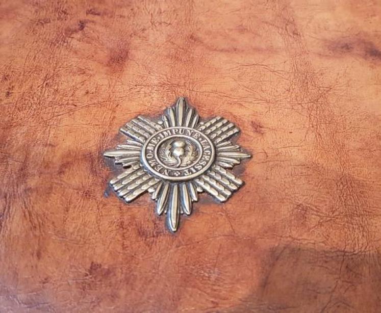 Superb Antique Leather Military Trunk - Image 4