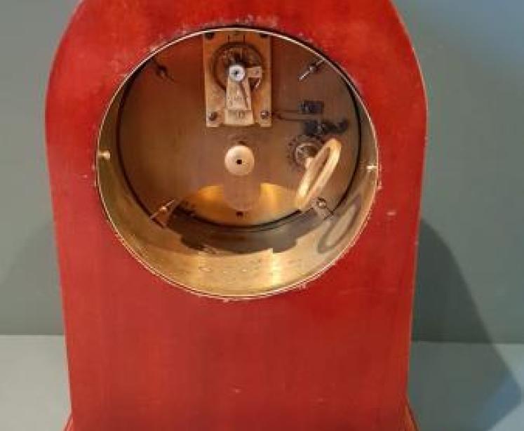 Edwardian Period Sheraton Inlaid Mantel Clock - Image 3