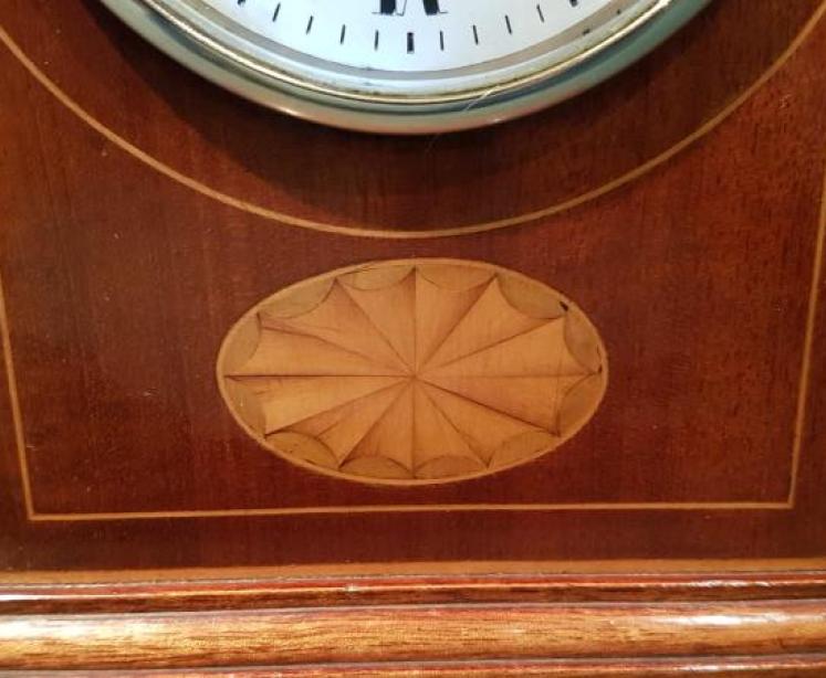 Edwardian Period Sheraton Inlaid Mantel Clock - Image 5