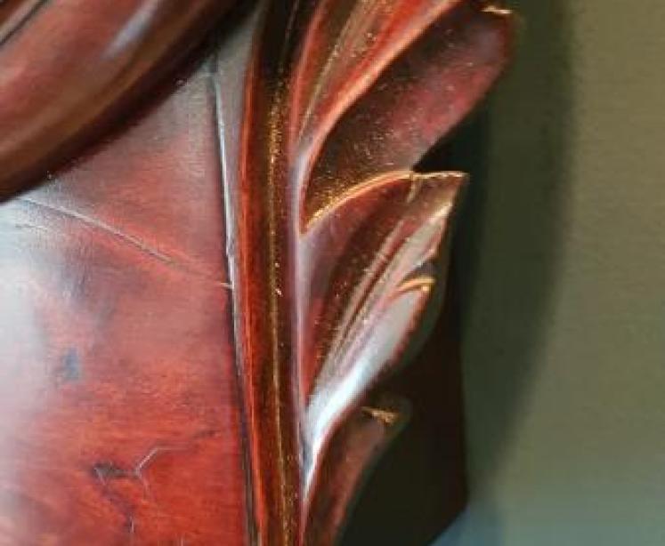 Early Victorian Mahogany Single Fusee Drop Dial Wall Clock - Image 5