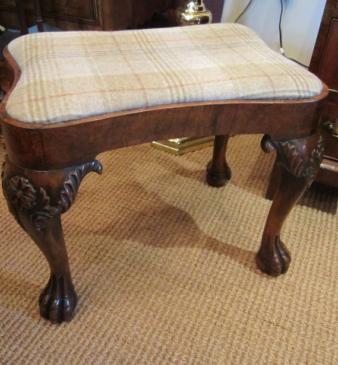 Outstanding George I Style Walnut Dressing Stool
