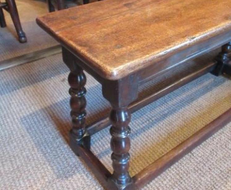 Pair of George III Period Oak Benches - Image 4