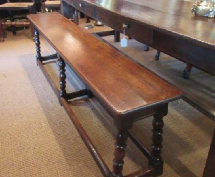 Pair of George III Period Oak Benches - Image 6