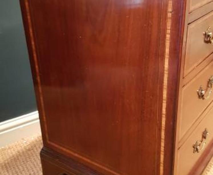 Superb Regency Inlaid Mahogany Chest of Drawers - Image 3