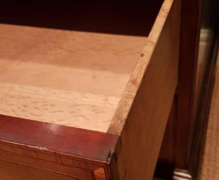 Superb Regency Inlaid Mahogany Chest of Drawers - Image 5