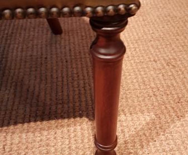 1920's Olive Hide Tub Chair - Image 5