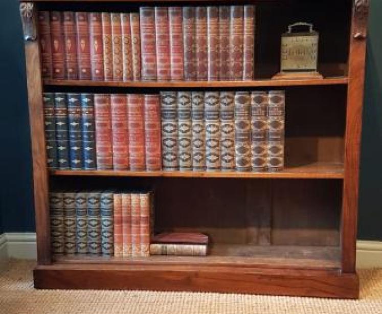 Fine Quality Early Victorian Walnut Open Bookcase - Image 7