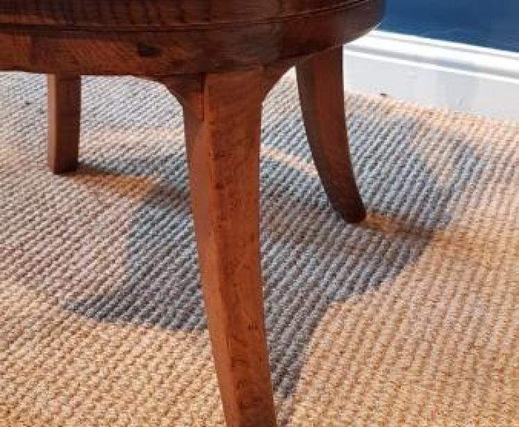 Victorian upholstered Oak Desk Chair - Image 5