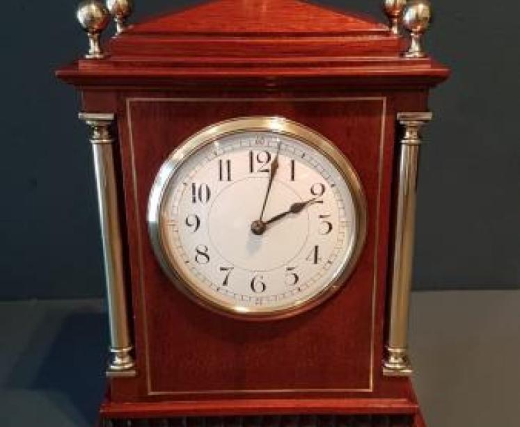 Superb Quality Edwardian Mahogany Mantel Clock - Image 1