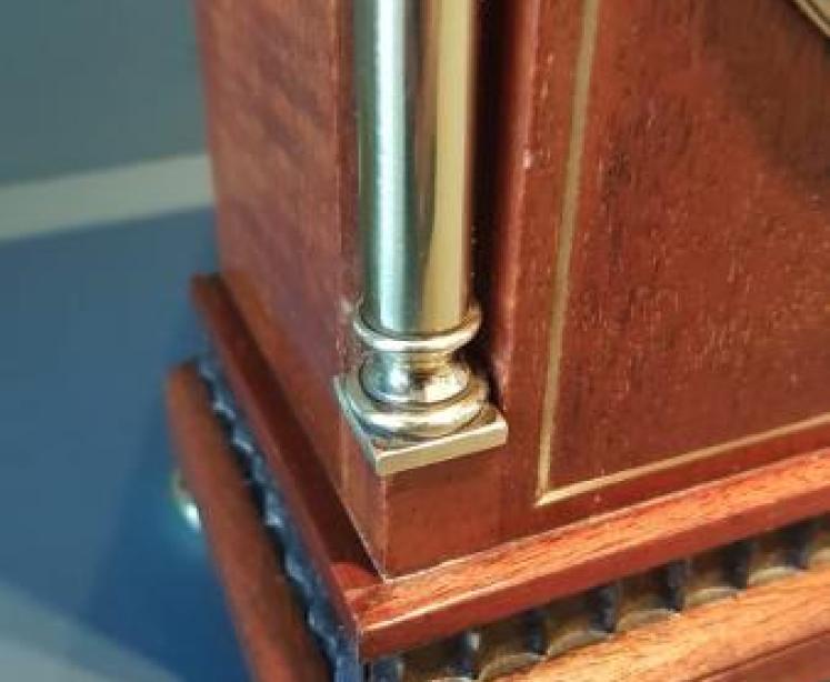 Superb Quality Edwardian Mahogany Mantel Clock - Image 4