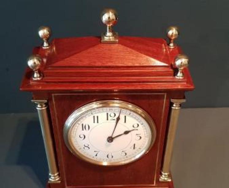 Superb Quality Edwardian Mahogany Mantel Clock - Image 5