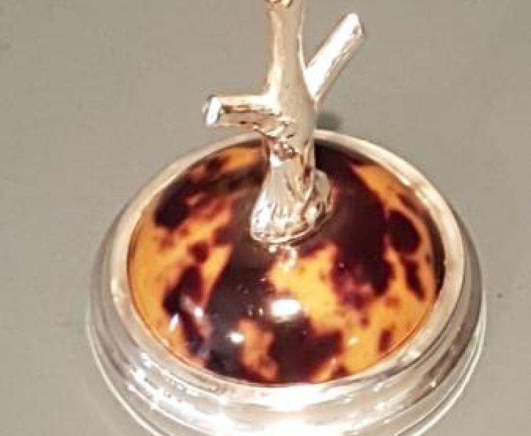 Silver and Tortoise Shell Ring Holder - Image 6