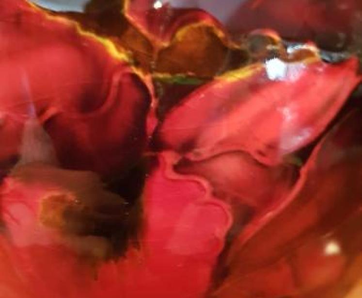 Superb Moorcroft Slipper Orchid Flambe Vase - Image 4