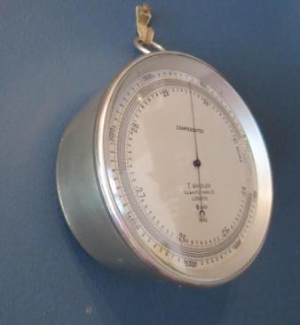 Antique Campaign Style London Marine Barometer