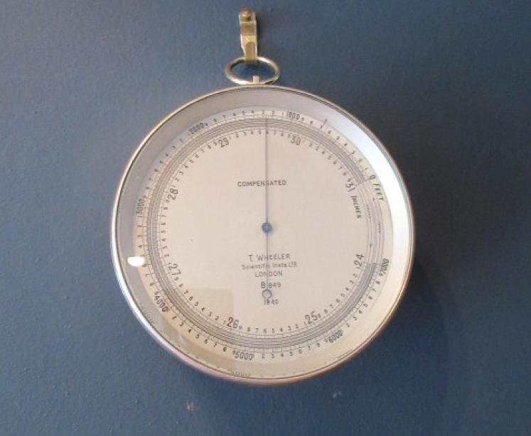 Antique Campaign Style London Marine Barometer - Image 3