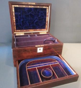 Superb Mid Victorian Rosewood Jewellery Box