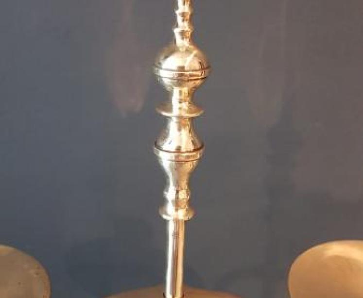 Pair of Early Victorian Brass Rise and Fall Candelabra - Image 4