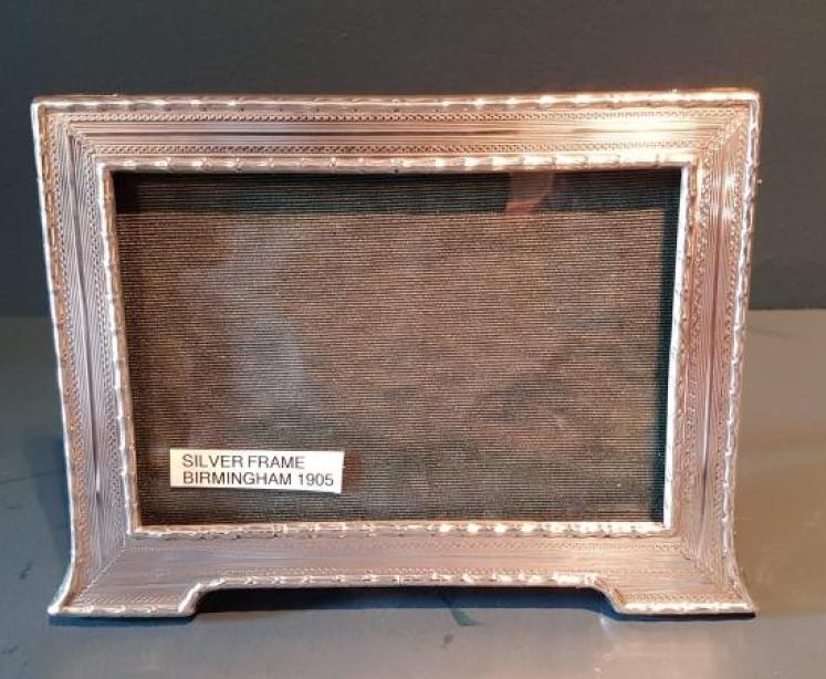 Edwardian Engraved Silver Photo Frame - Image 5