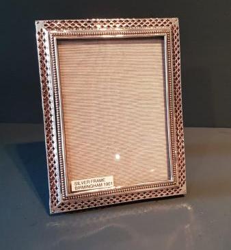 Superb Victorian Pierced Silver Photo Frame 
