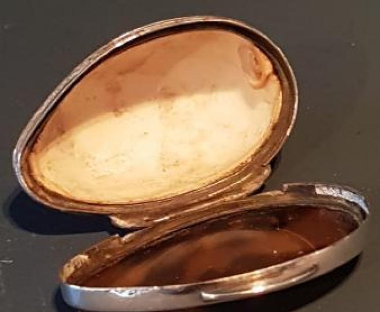 Late Georgian Cowrie and Tortoise Shell Silver Mounted Snuff - Image 2