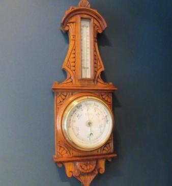Small Victorian Edinburgh Banjo Barometer