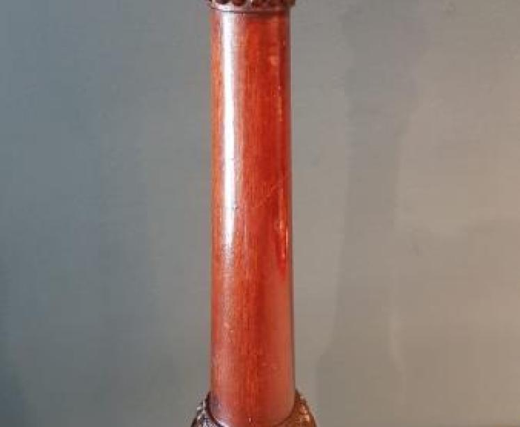 Fine Quality Edwardian Carved Mahogany Table Lamp  - Image 2