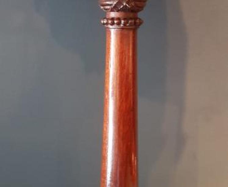 Fine Quality Edwardian Carved Mahogany Table Lamp  - Image 3