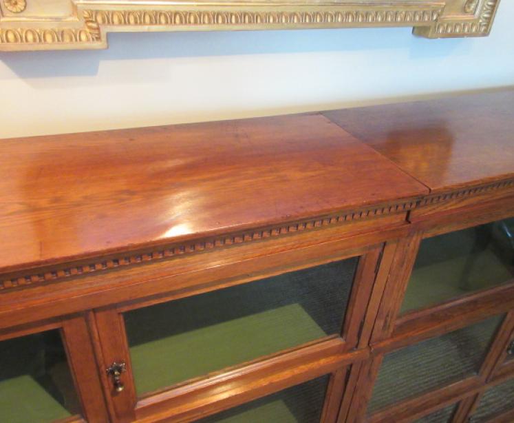 Superb Antique Oak Barrister's Double Glazed Bookcase - Image 2