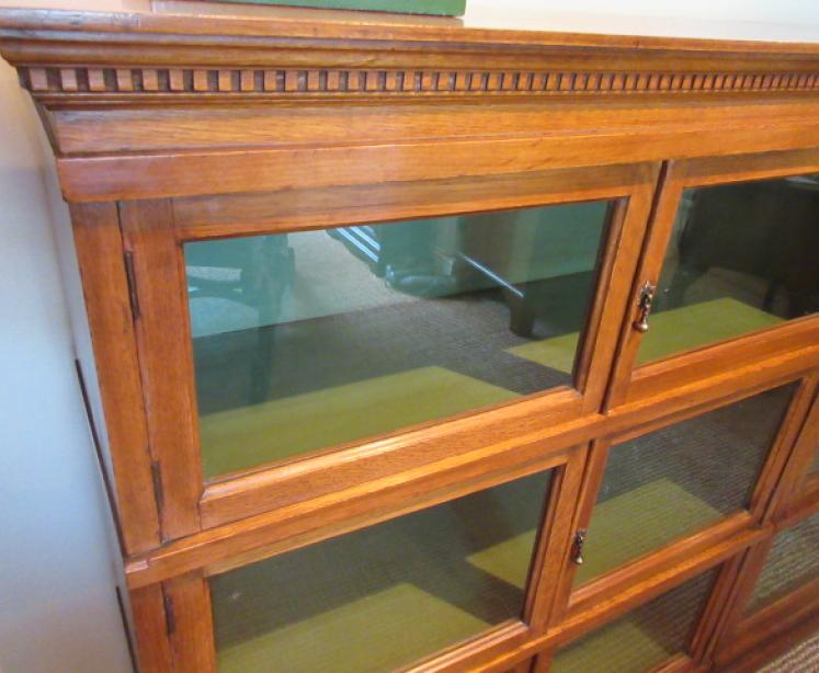 Superb Antique Oak Barrister's Double Glazed Bookcase - Image 3