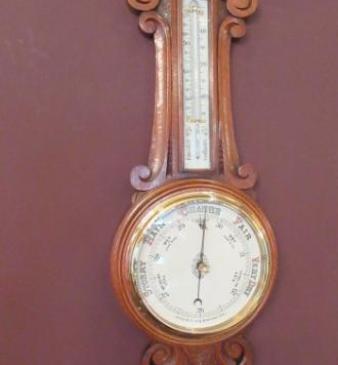 Top Quality Antique Polished Oak Banjo Barometer